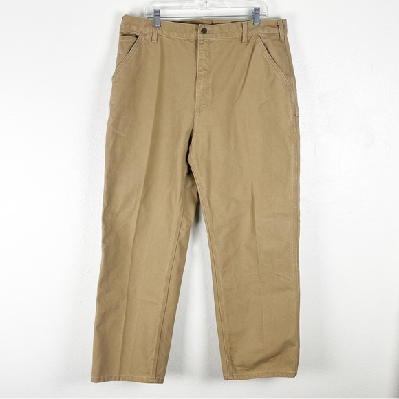 Carhartt Other - CARHARTT 100% Cotton Tan Dungaree Fit Cargo Jeans, Size 40 x 32